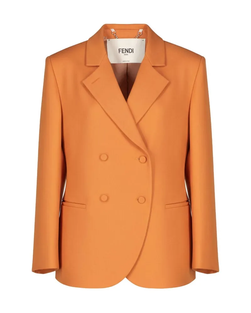 Fendi Damen Blazer aus Wolle Orange