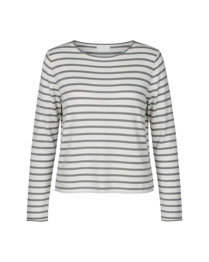 ALLUDE Damen Pullover mit Seide und Kaschmir Grau