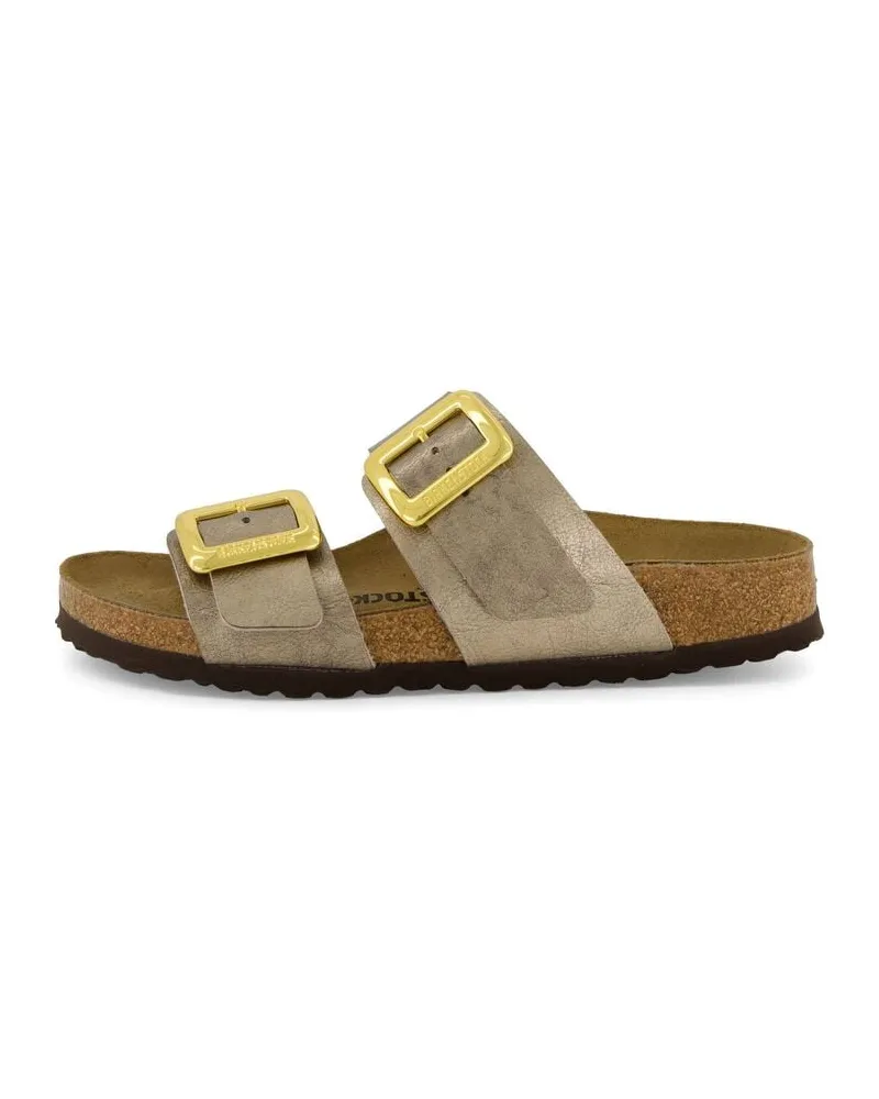 Birkenstock Damen Pantoletten SYDNEY CUSHINO BUCKLE Taupe