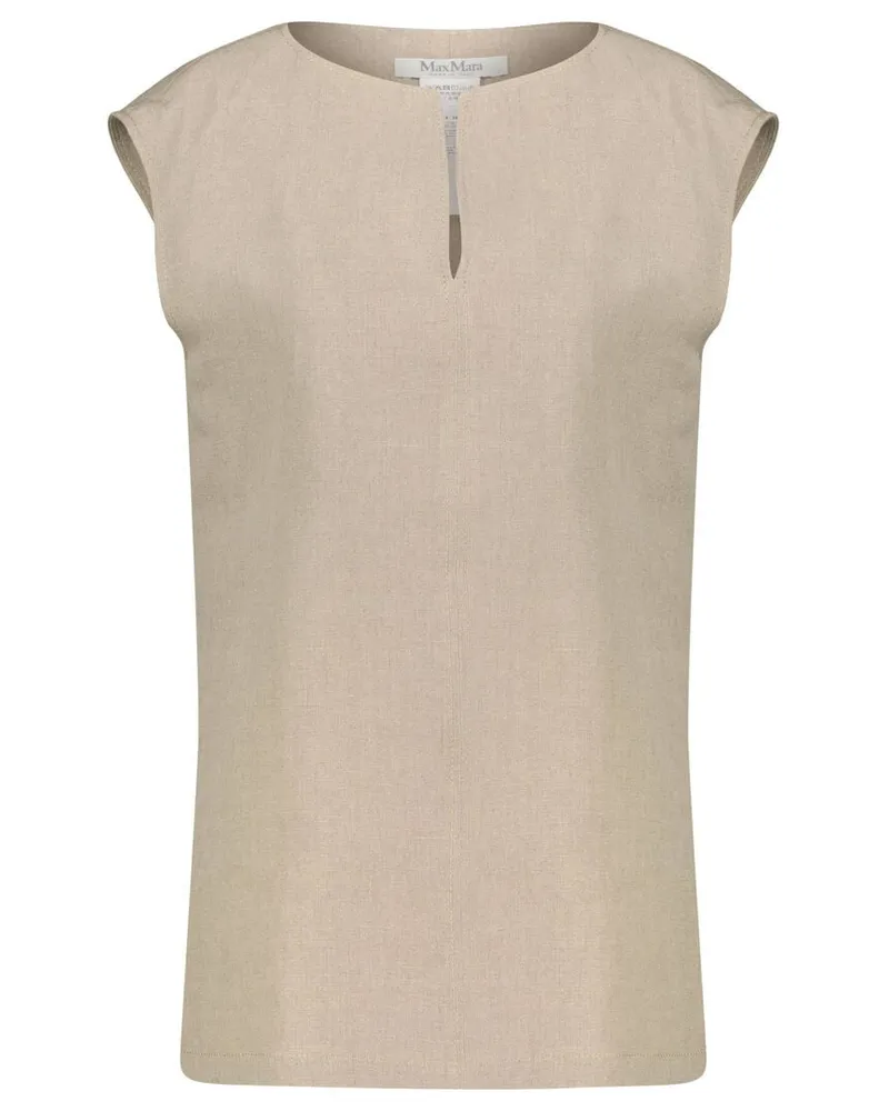 Max Mara Damen Tunikatop aus Leinen COLIMBO Sand