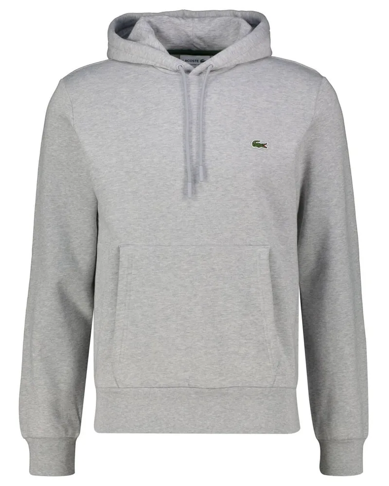 Lacoste Herren Hoodie aus Baumwollmix Silber