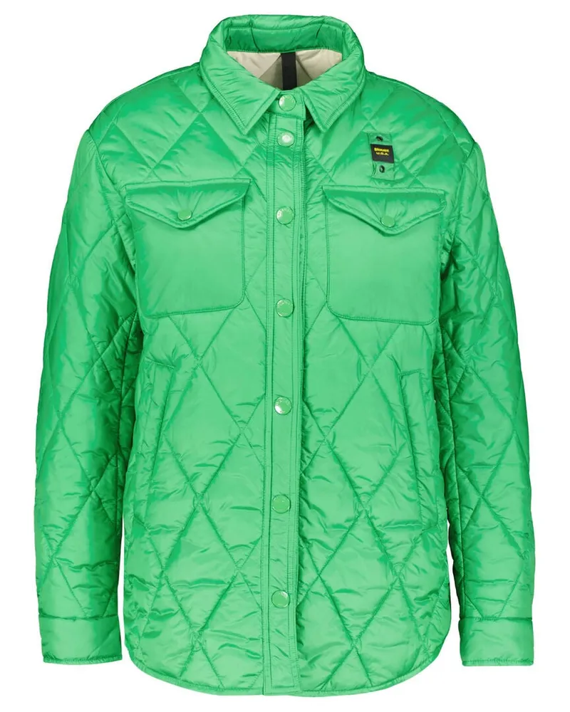 Blauer Damen Steppjacke Grün