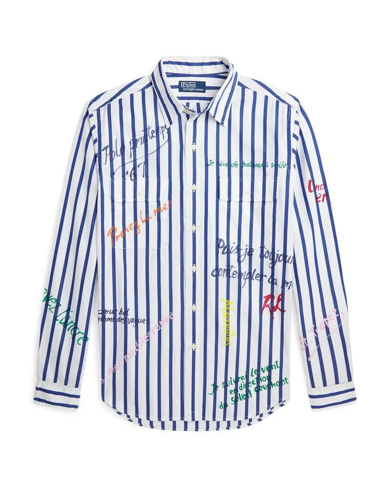 Ralph Lauren Herren Hemd Langarm Regular Fit Marine