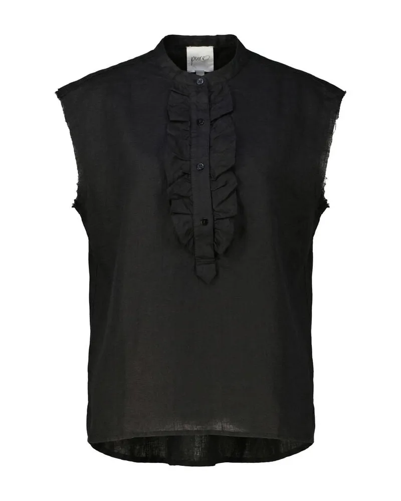pure Damen Leinenbluse Shadow