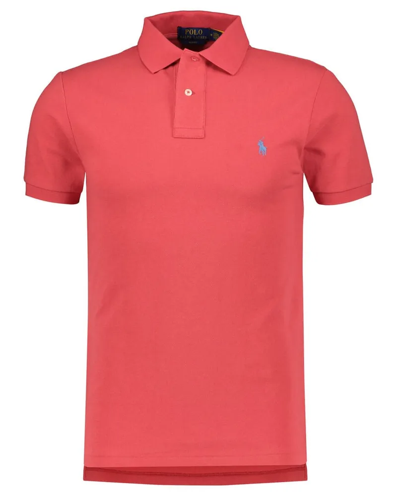 Ralph Lauren Herren Poloshirt Slim Fit Kurzarm Hochrot