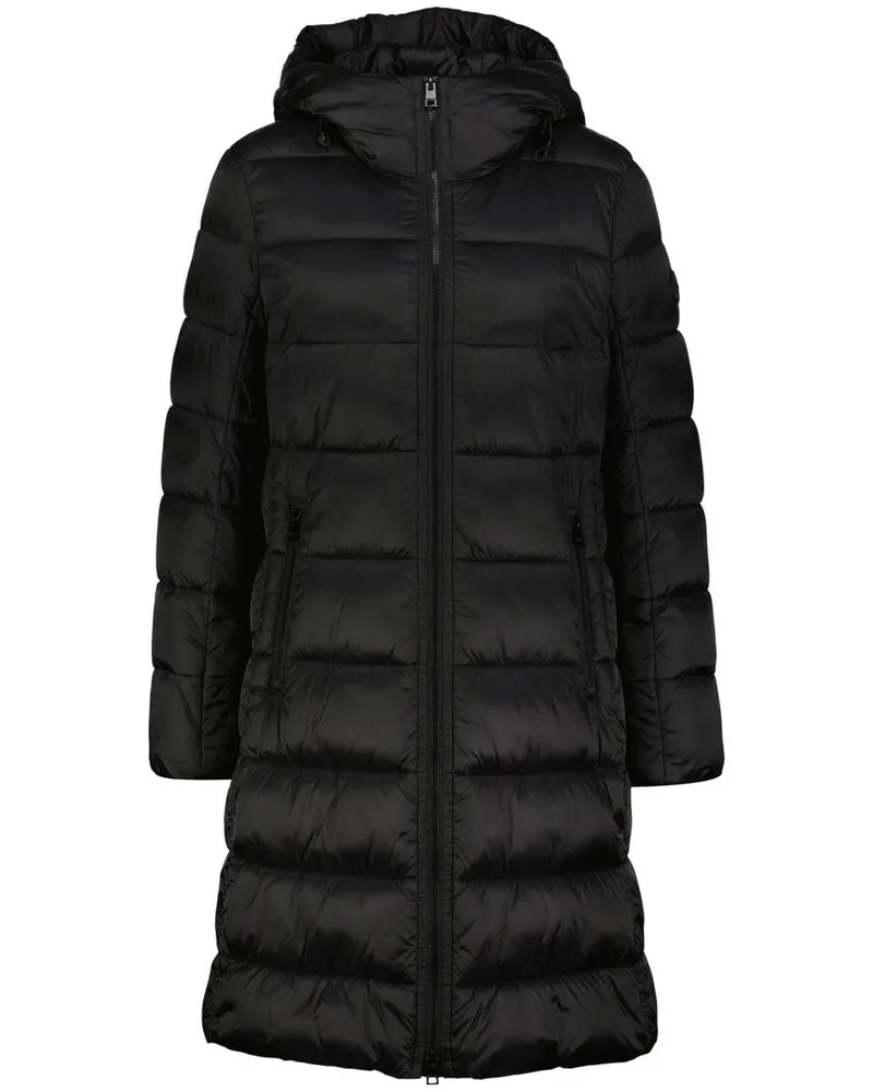 Marc Cain Damen Steppmantel mit Kapuze Schwarz
