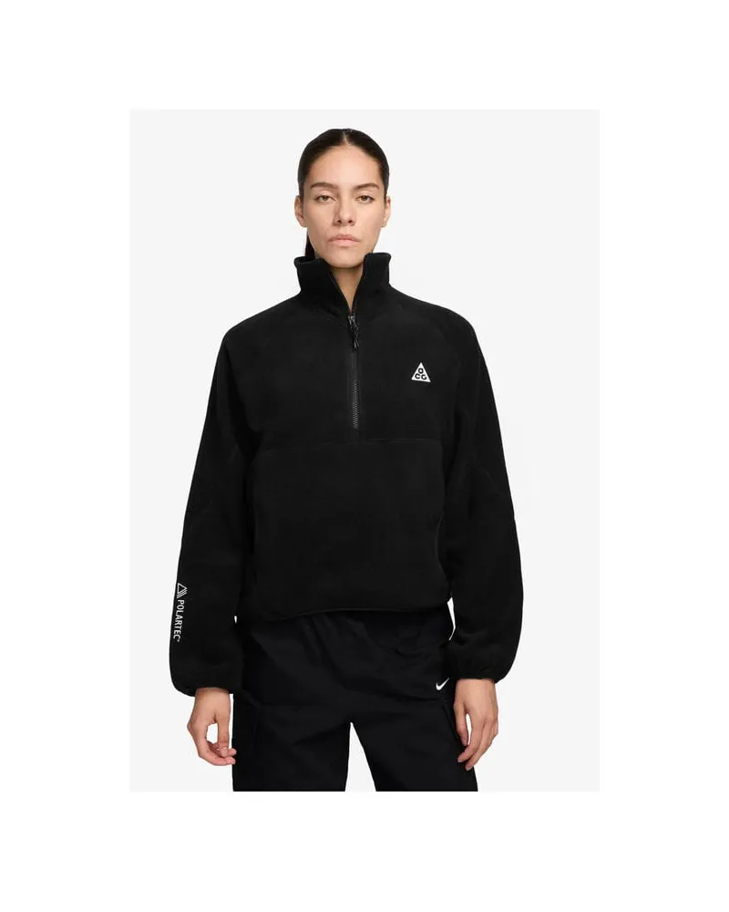 Nike Damen Fleecepullover mit Reißverschluss ACG WOLF TREE Schwarz