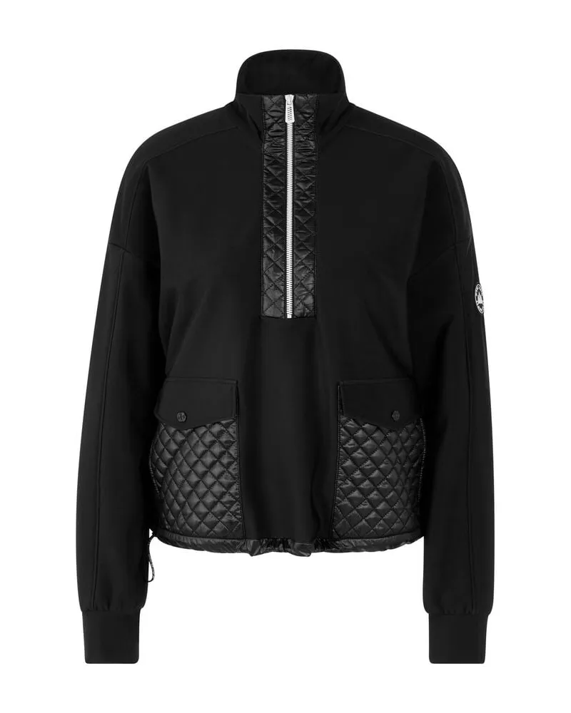 Marc Cain Damen Sweatshirt mit Stehkragen Schwarz