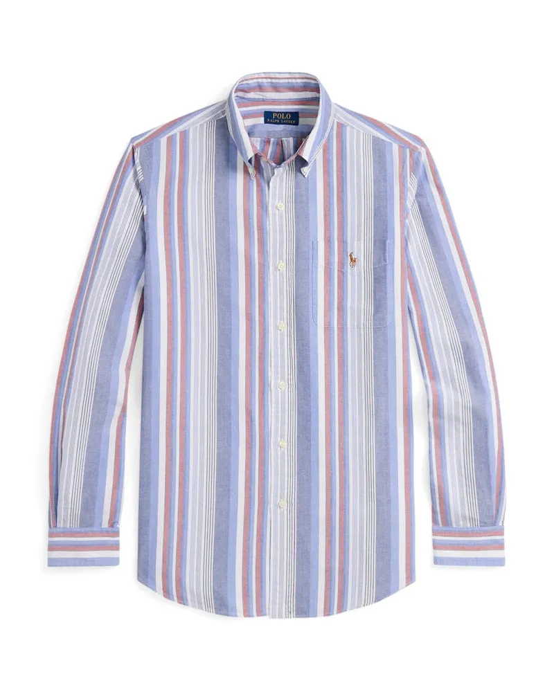Ralph Lauren Herren Hemd Custom Fit Langarm Blau