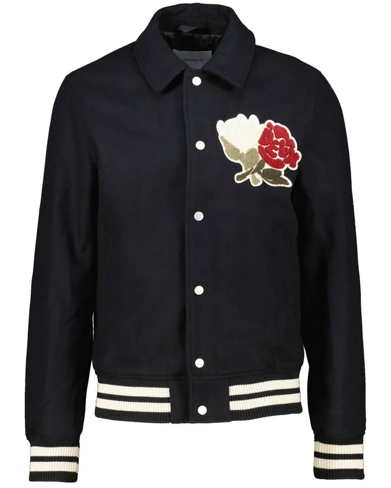LES DEUX Herren Blouson FELIPE VARSITY WOOL Schwarz