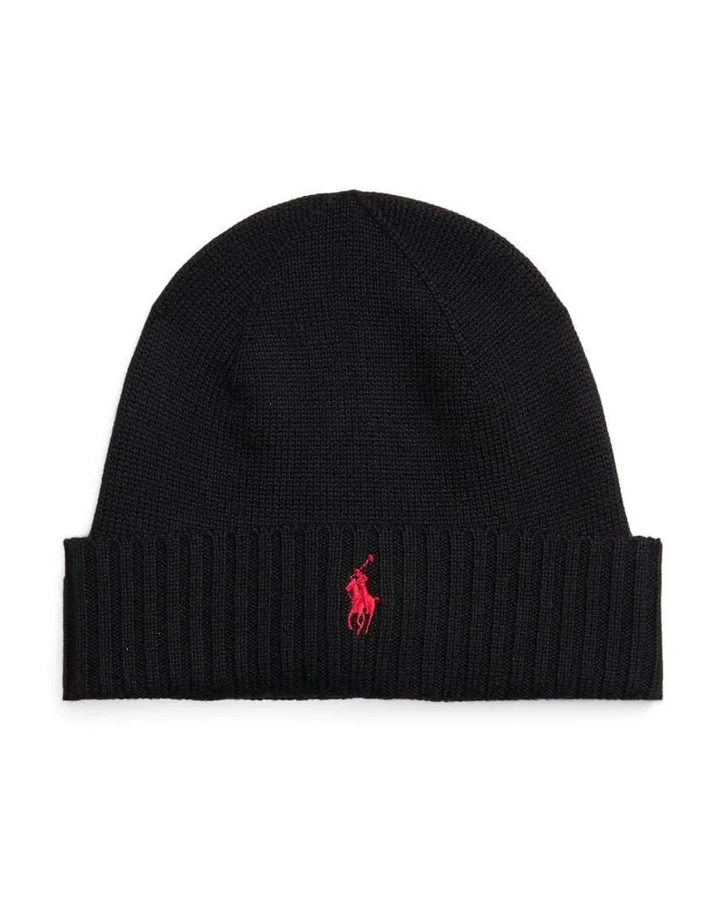 Ralph Lauren Herren Wollmütze Schwarz