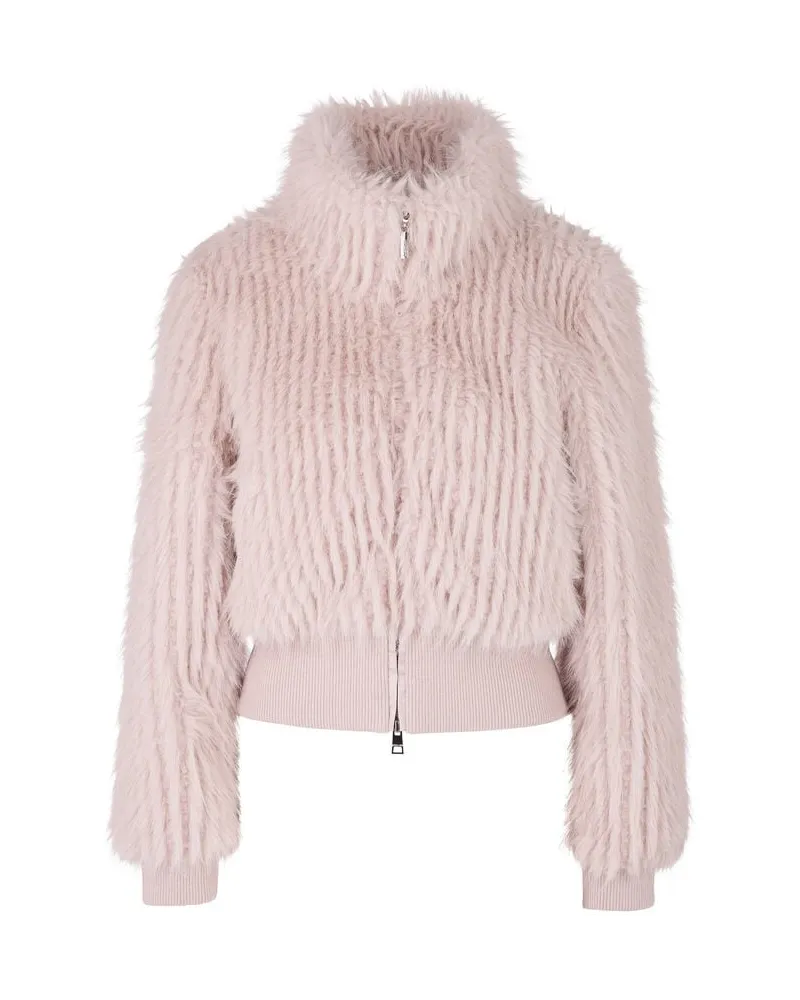 Marc Cain Damen Plüschjacke Taupe