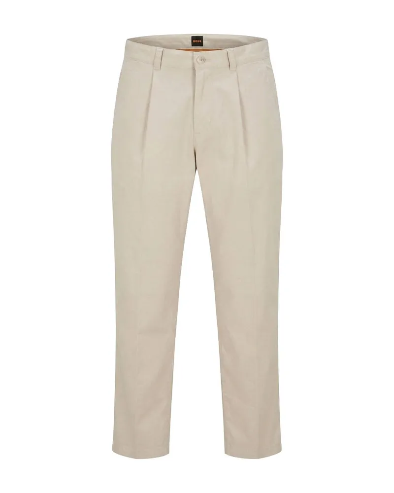 HUGO BOSS Herren Chinohose ST_PLEATED Sand