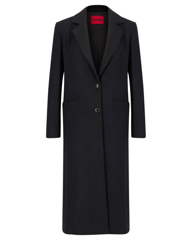 HUGO BOSS Damen Mantel aus Woll-Mix Schwarz