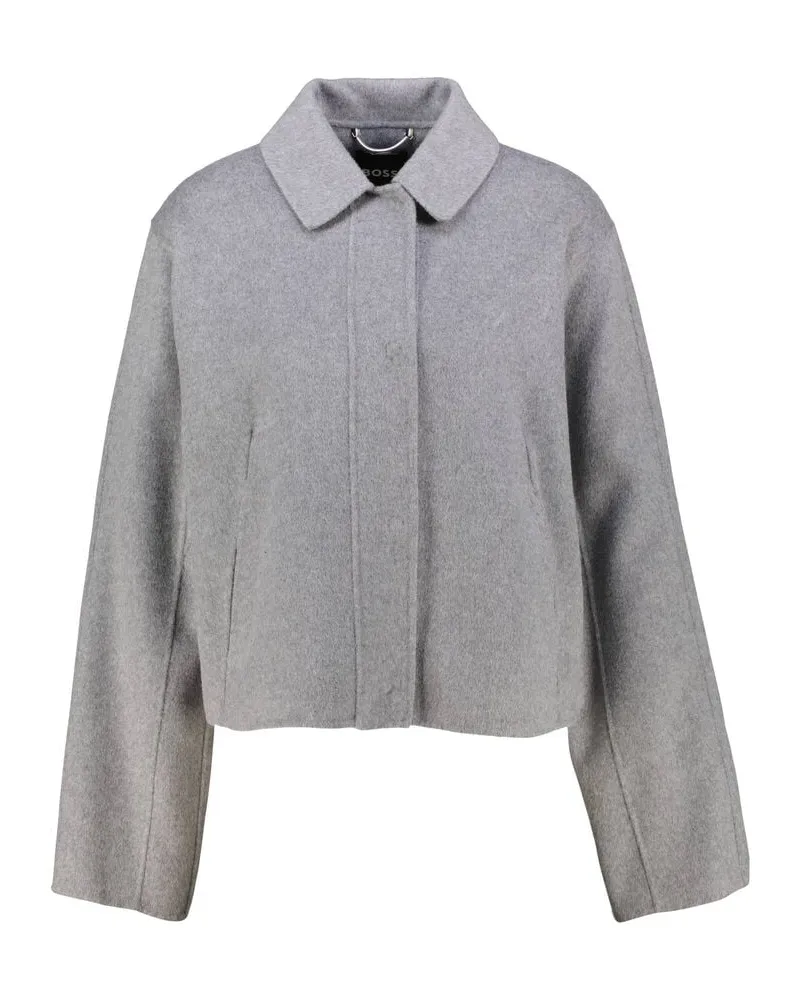 HUGO BOSS Damen Jacke mit Wolle Grau
