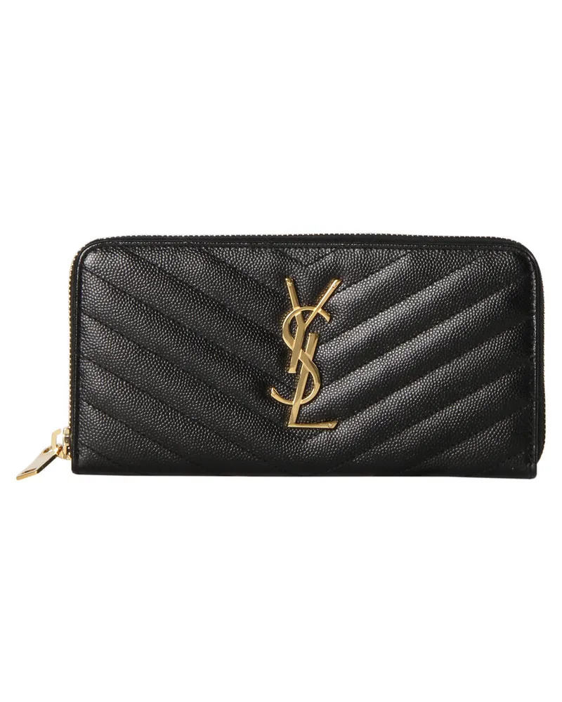 Saint Laurent Damen Geldbörse Schwarz