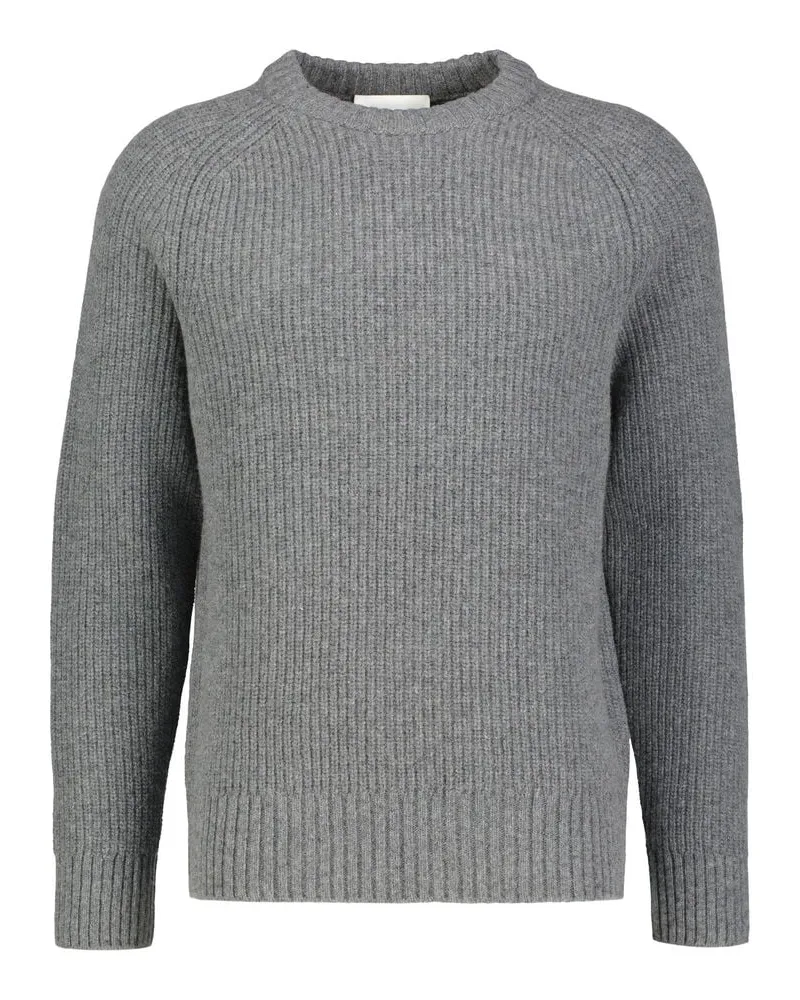 Closed Herren Strickpullover aus Wolle Anthrazit
