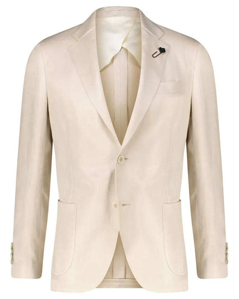 LARDINI Herren Sakko aus Leinen und Seide Sand
