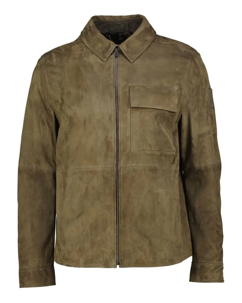 Belstaff Herren Lederjacke Khaki