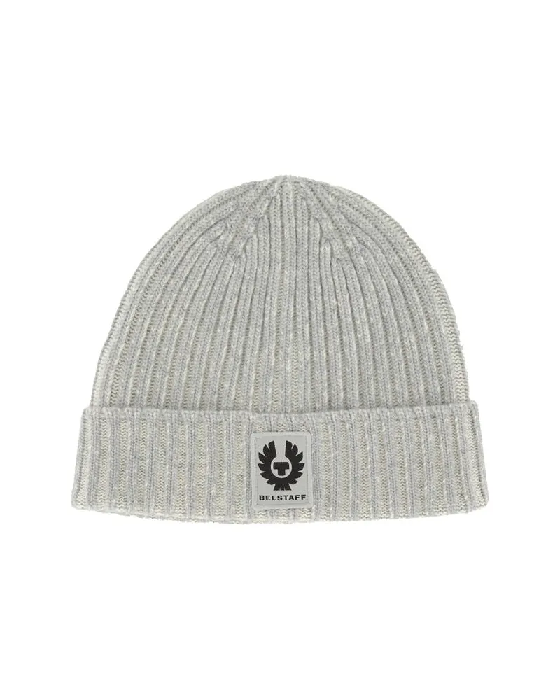 Belstaff Herren Strickmütze aus Merinowolle PLATED WATCH HAT Silber