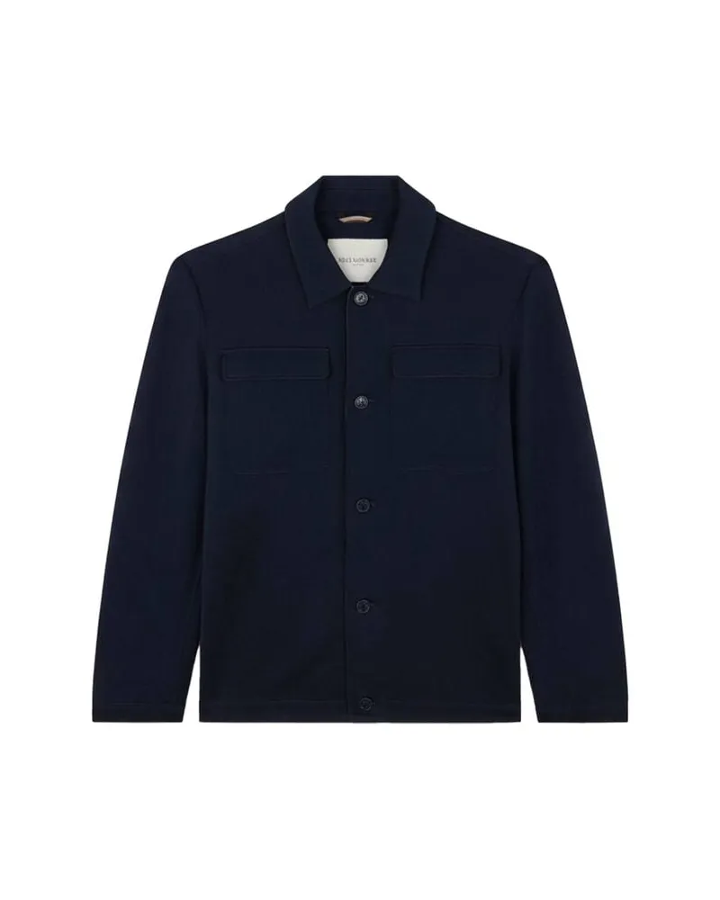 Paul & Shark Herren Wolljacke aus feiner Merinowolle Marine