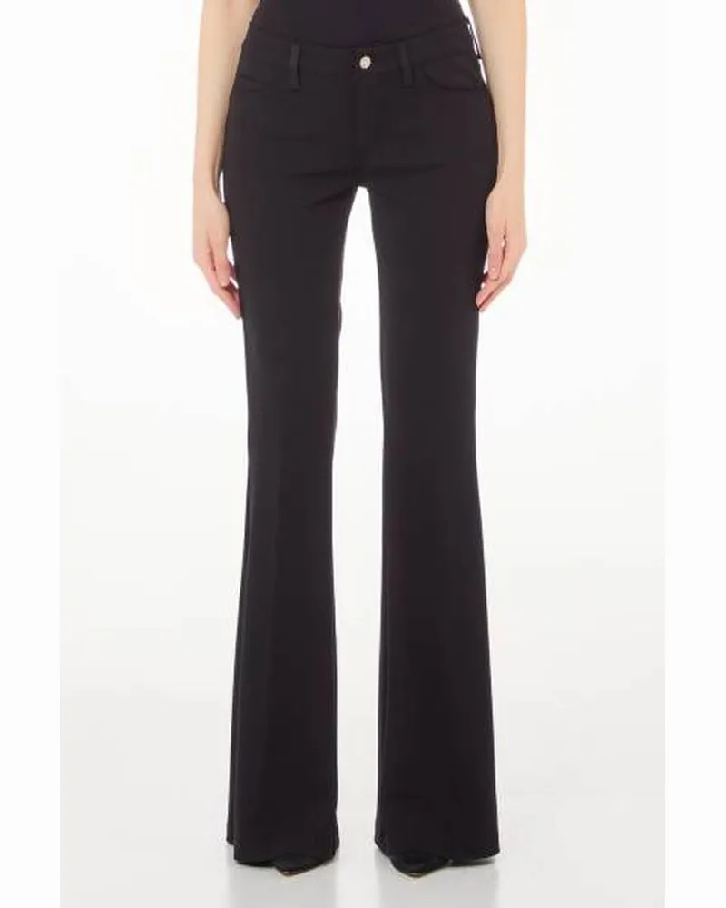 Liu Jo Damen Schlaghose B.UP PARFAIT CREPE BEAT Schwarz