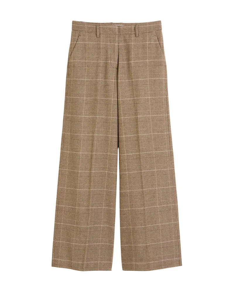 Marc O'Polo Damen Marlenehose mit Wolle Sand