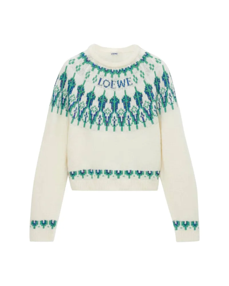 Loewe Damen Pullover aus Wollmischung Weiss