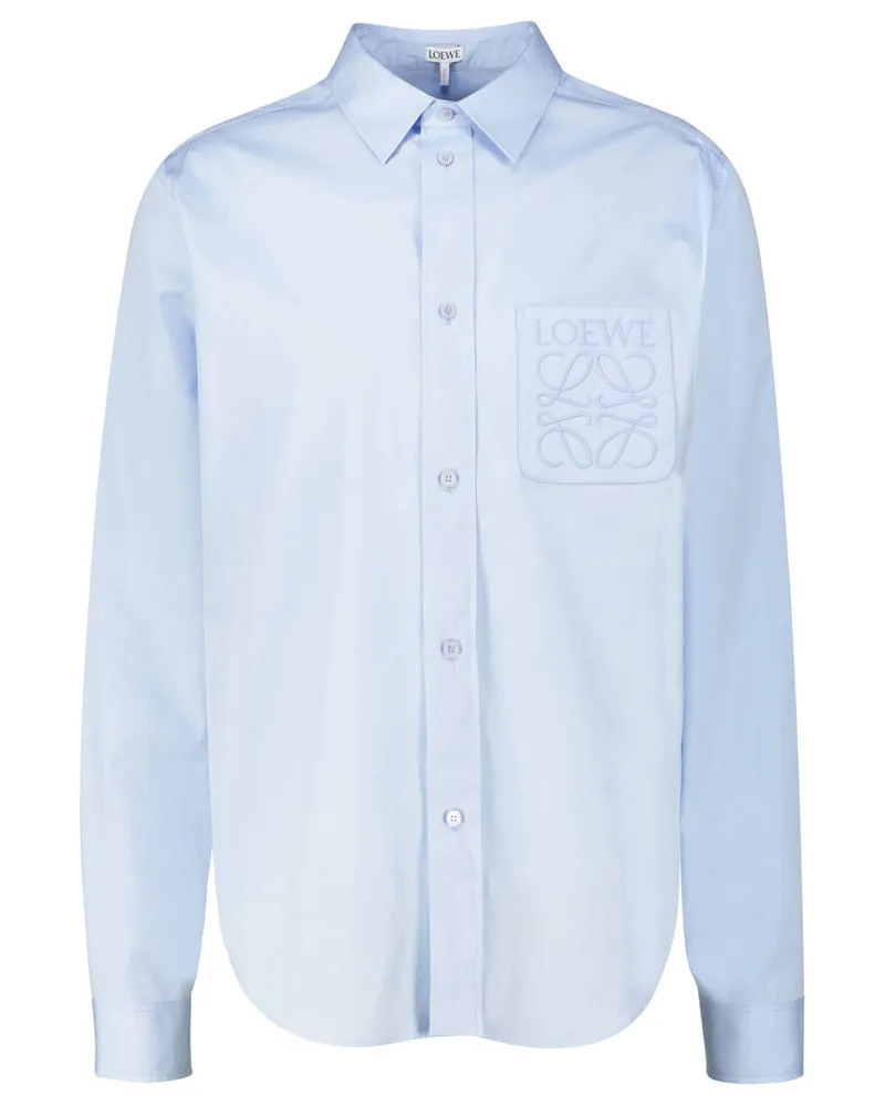 Loewe Herren Freizeithemd aus Baumwollpopeline Bleu