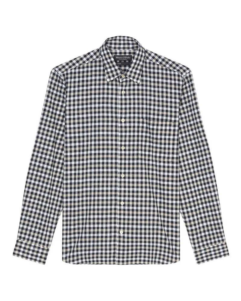 Marc O'Polo Herren Hemd Regular Fit Navy
