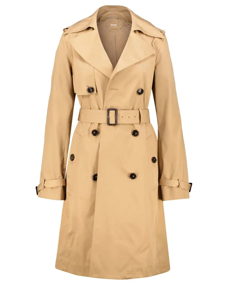 HUGO BOSS Damen Trenchcoat CONRY Regular Fit Beige