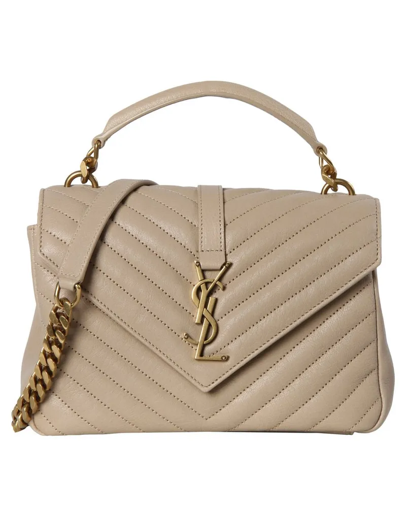 Saint Laurent Damen Henkeltasche Sand