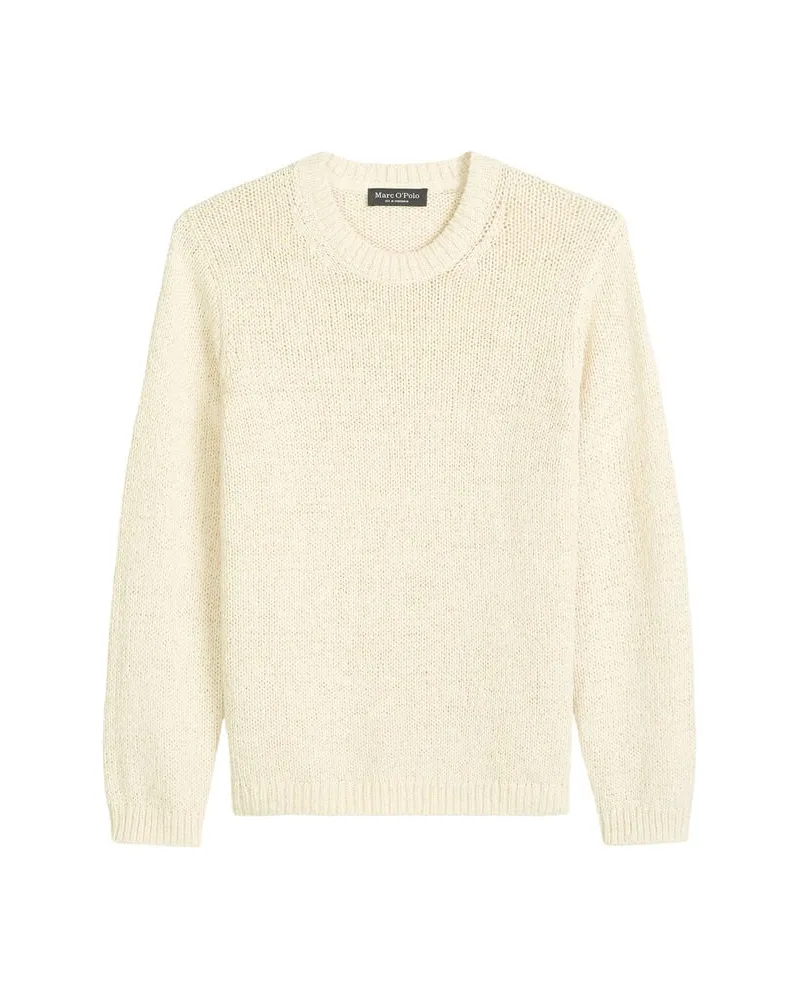 Marc O'Polo Herren Pullover aus Bio-Baumwoll-Mix Offwhite