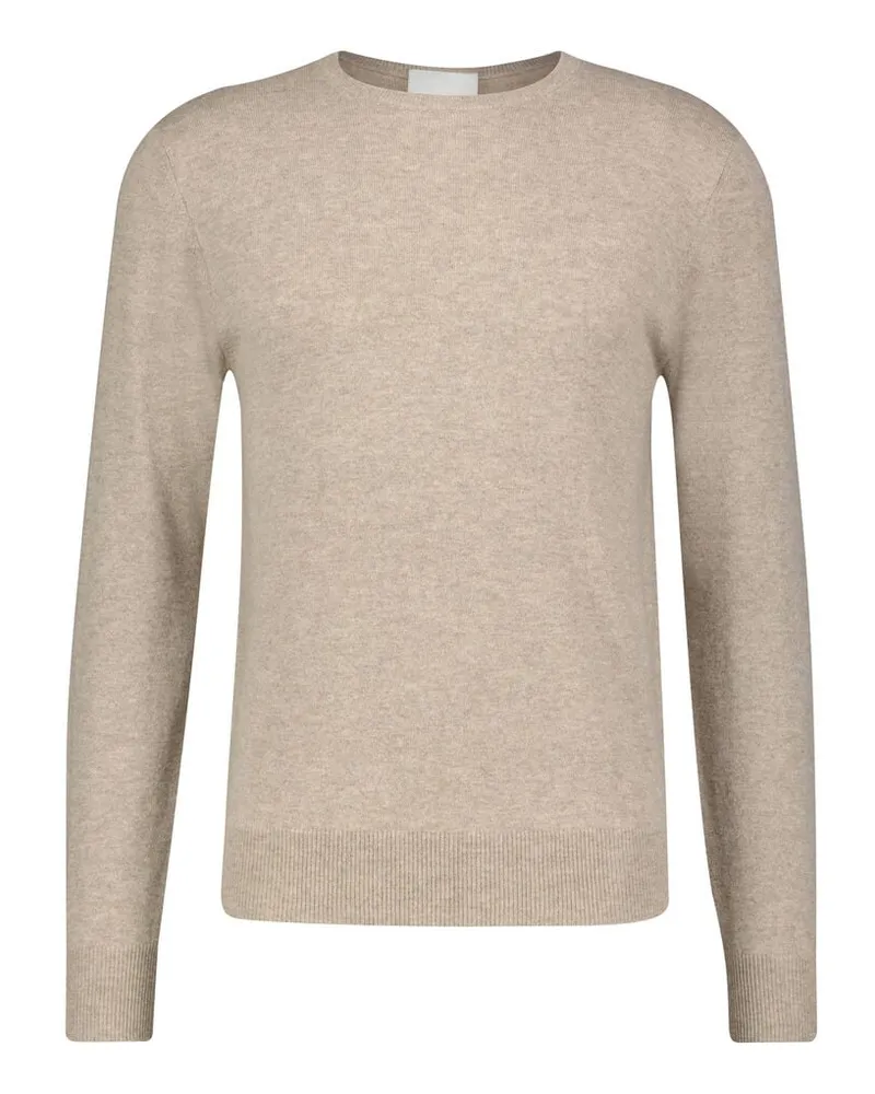 ALLUDE Herren Strickpullover aus Kaschmir Taupe