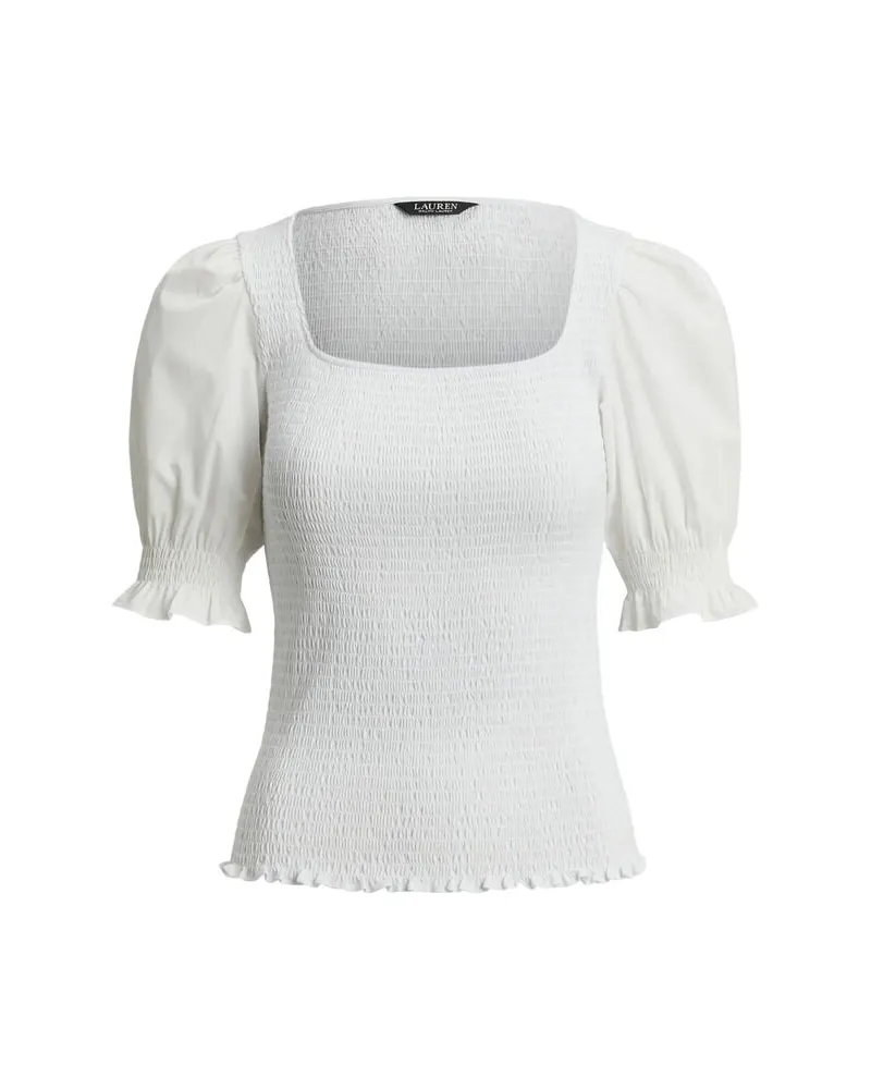 Ralph Lauren Damen Shirt mit Rüschen Weiss