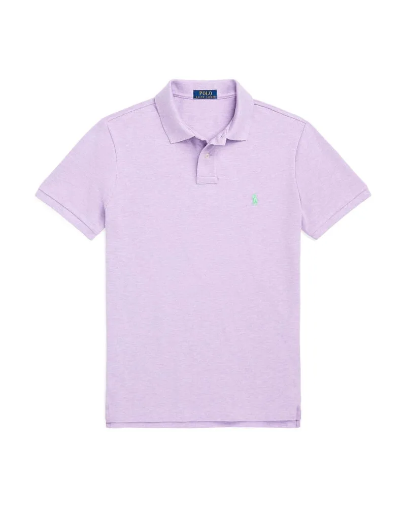 Ralph Lauren Herren Poloshirt Custom Slim Fit Kurzarm Grau
