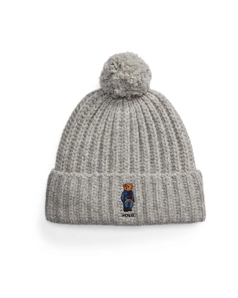Ralph Lauren Damen Bommelmütze mit Wolle Gelb