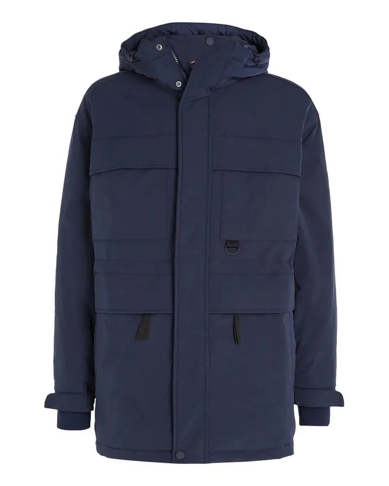 Tommy Hilfiger Herren Jacke mit Kapuze TJM TECH PARKA wattiert Marine