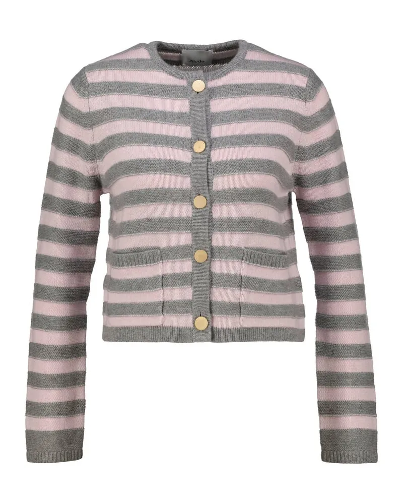 ALLUDE Damen Strickjacke aus Wolle und Kaschmir Rose