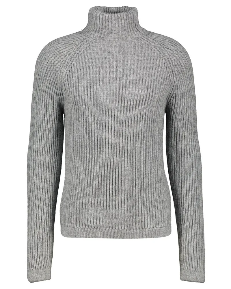 Drykorn Herren Strickpullover ARVID mit Wolle Regular Fit Silber