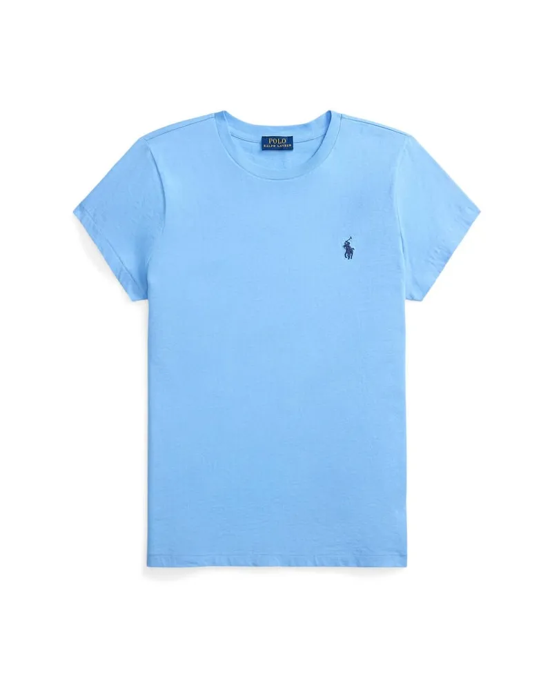Ralph Lauren Damen T-Shirt aus Baumwolle Bleu