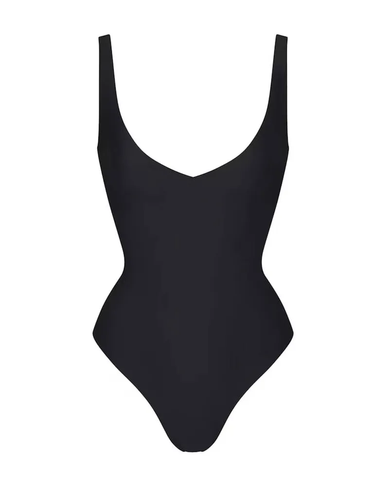 SKIMS Damen Body PLUNGE BODYSUIT Schwarz