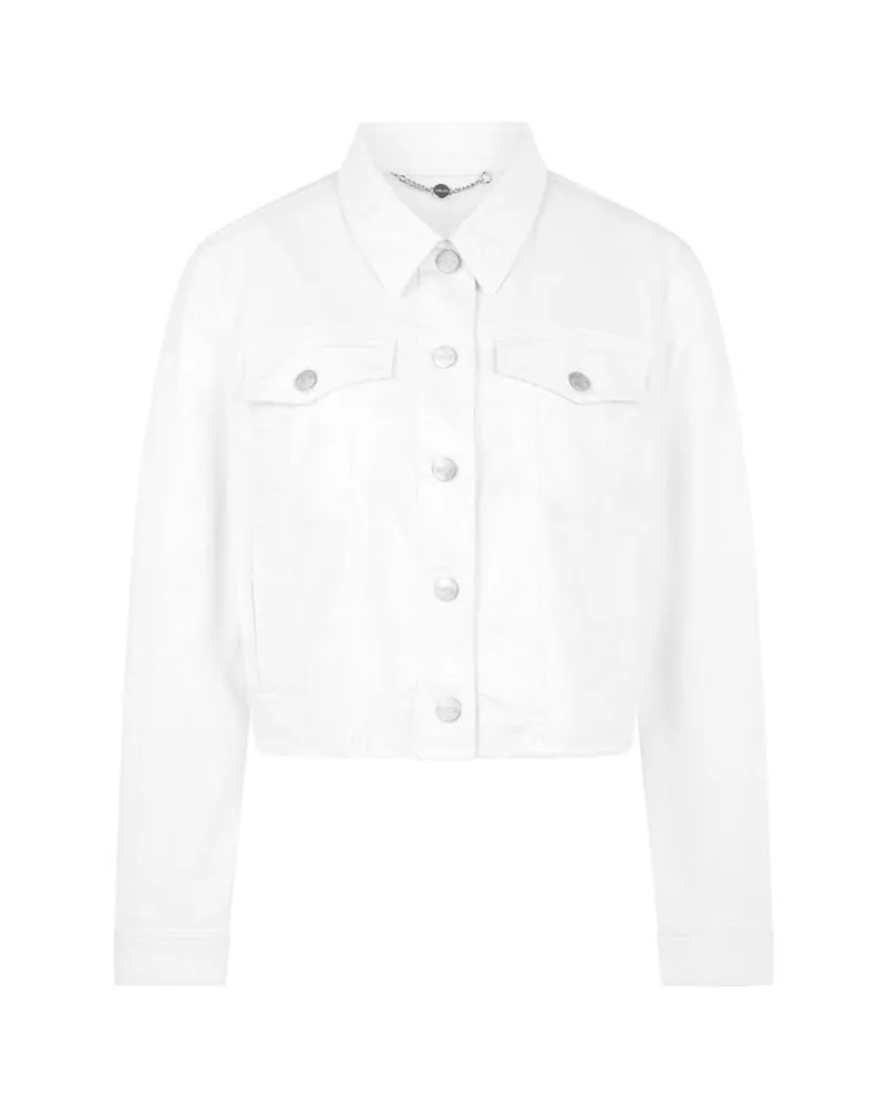 Marc Cain Damen Jeansjacke aus Baumwoll-Mix Weiss