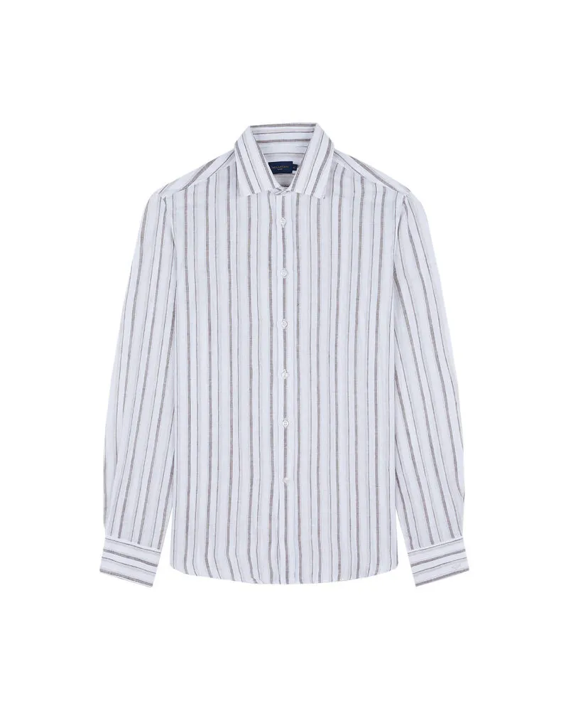 Paul & Shark Herren Leinenhemd Blau