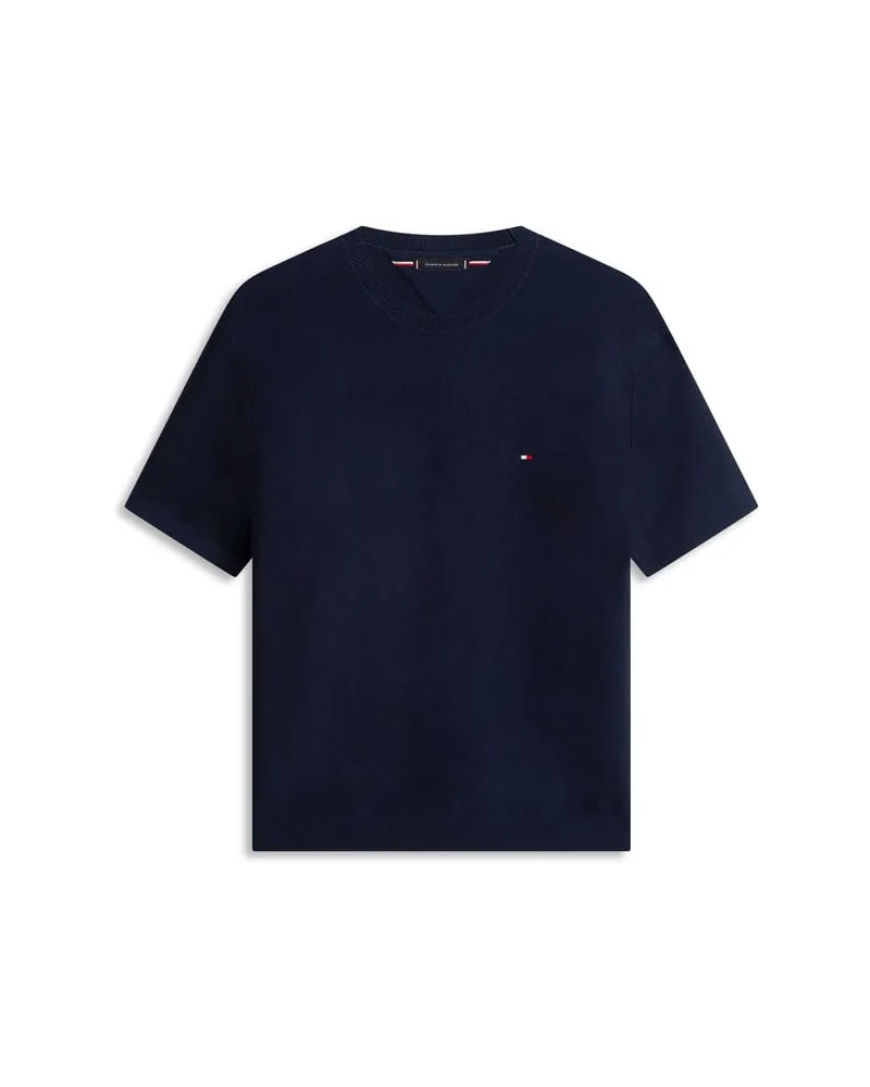 Tommy Hilfiger Herren T-Shirt aus Baumwolle Darkblue