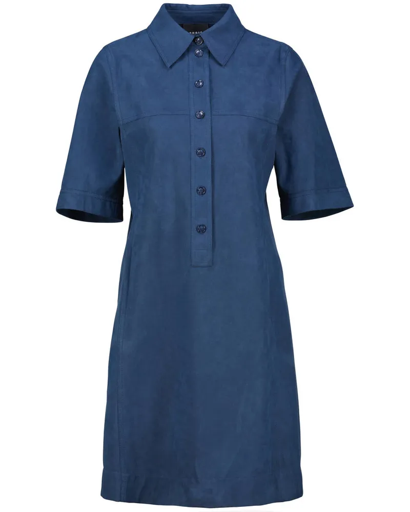 Akris Damen Kleid in Veloursleder-Optik Marine