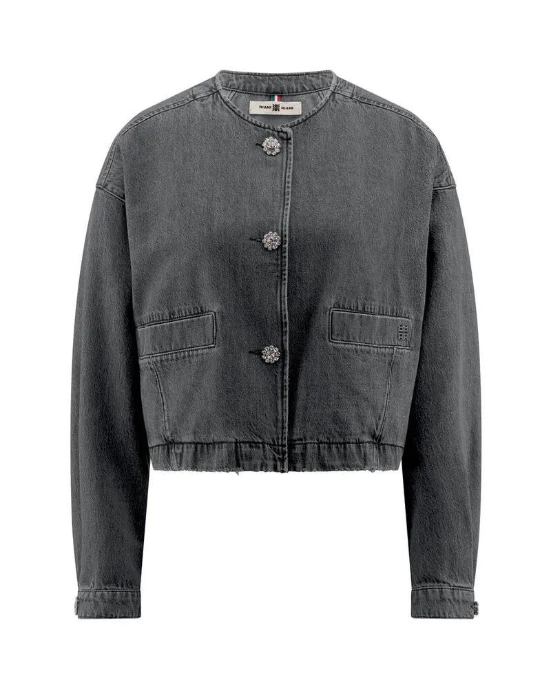 Riani Damen Jacke aus Denim Grau
