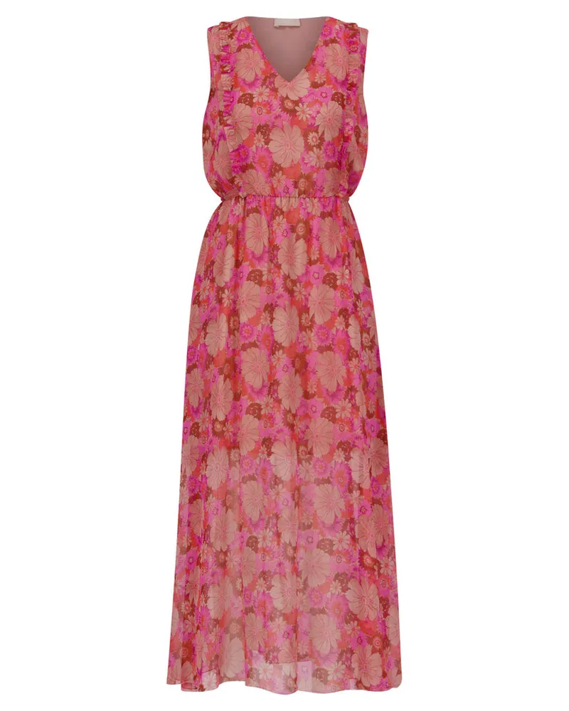 Liu Jo Damen Maxikleid Mehrfarbig