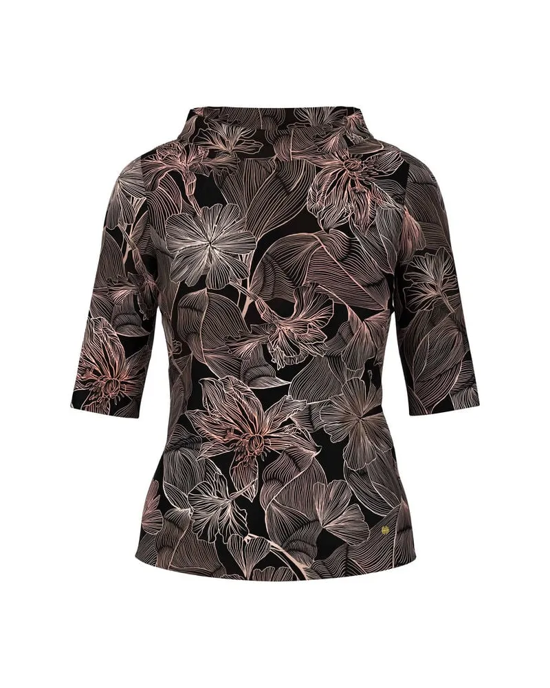 Marc Cain Damen T-Shirt mit Bio-Baumwolle Schwarz