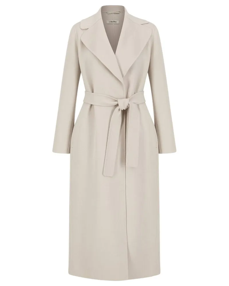 Max Mara Damen Mantel aus Schurwolle POLDO Offwhite